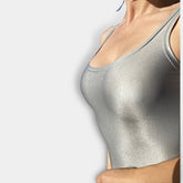 Shiny Lux Tank Top Silver